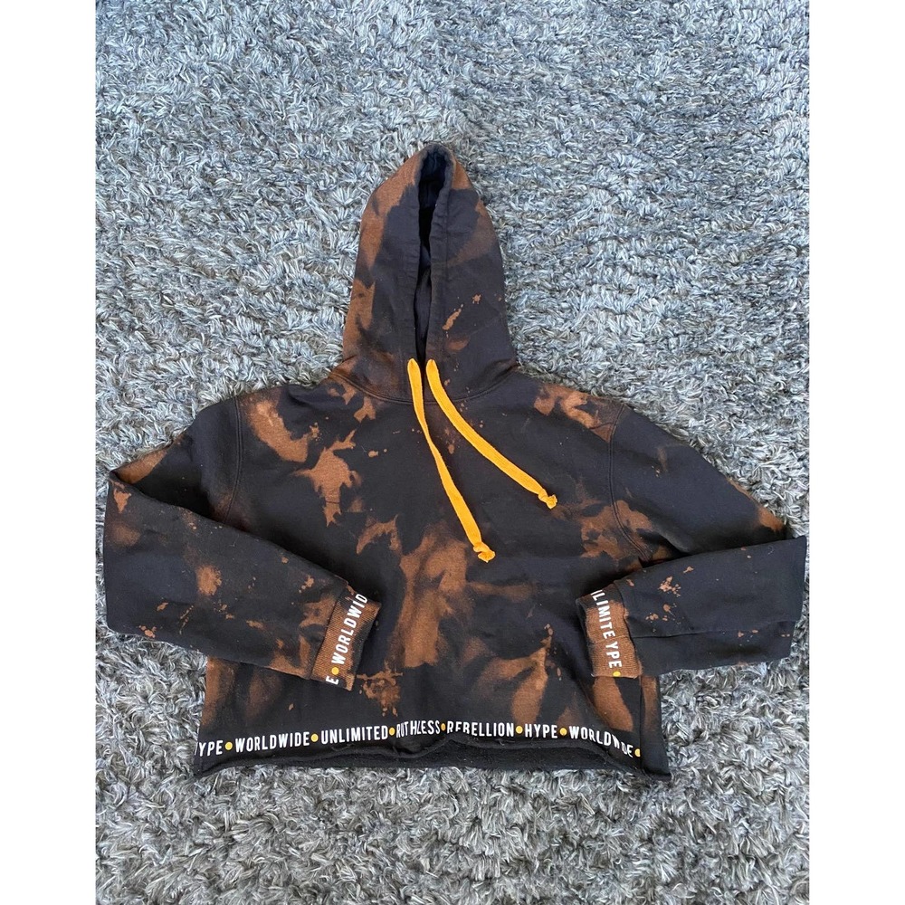 Cotton On Cropped Hoodie *Hand Bleached*
